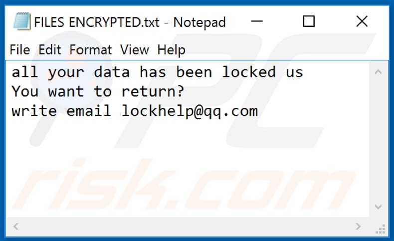 Gate ransomware text file (FILES ENCRYPTED.txt)
