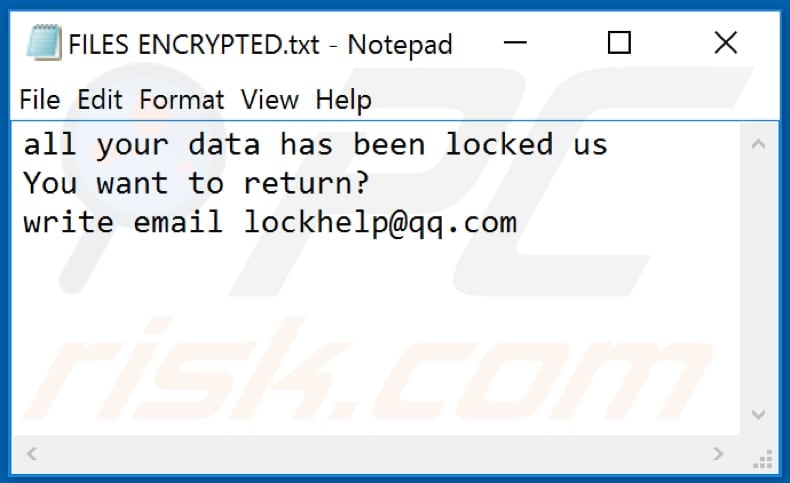 Gate ransomware text file (FILES ENCRYPTED.txt)