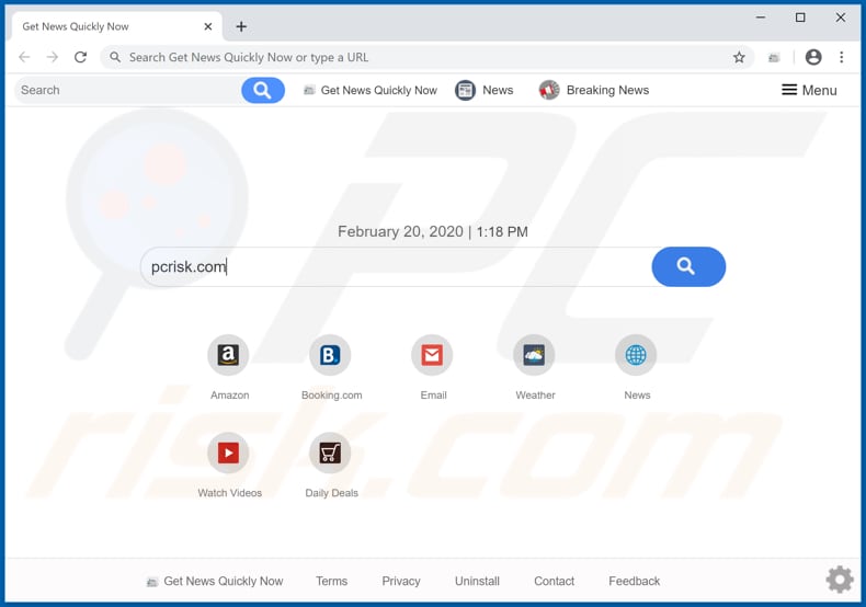 search.getnewsquicklytab.com browser hijacker