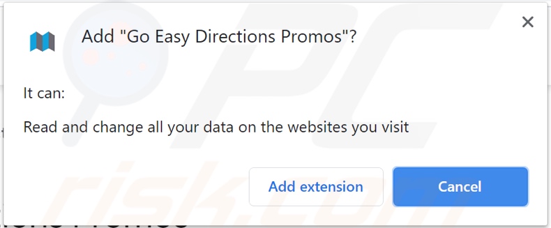 Go Easy Directions Promos adware asking for permissions