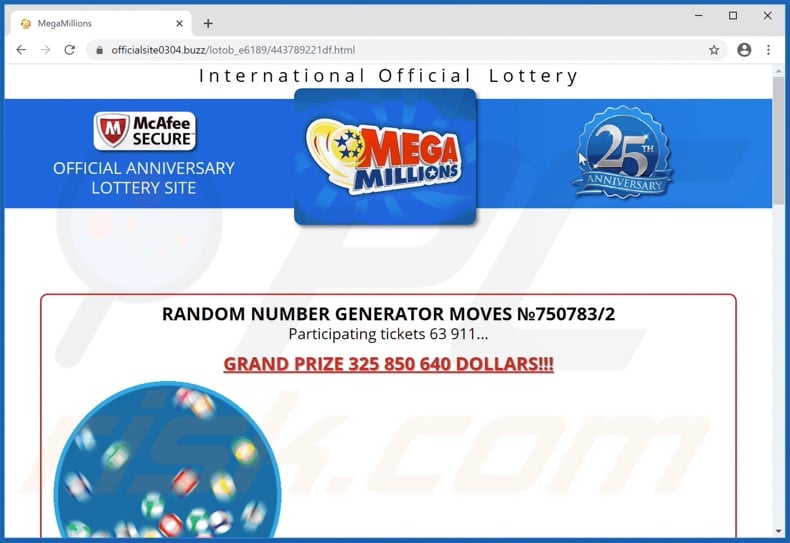 International Official Lottery scam