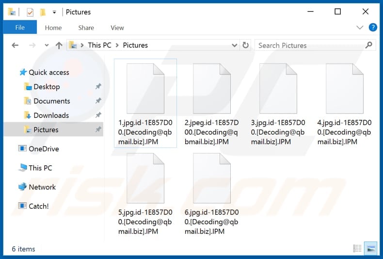 Files encrypted by IPM ransomware (.IPM extension)