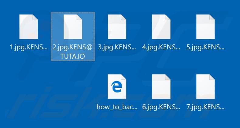 Files encrypted by KENS@TUTA.IO ransomware (.KENS@TUTA.IO extension)