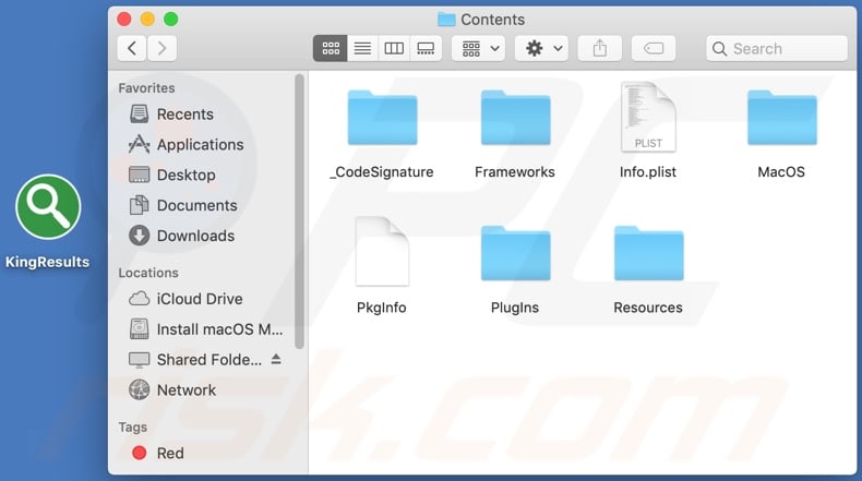 KingResults adware install folder