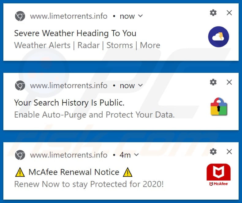 Notifications limetorrent.info