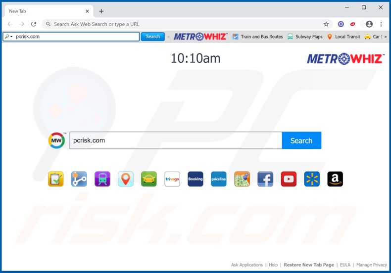 MetroWhiz browser hijacker