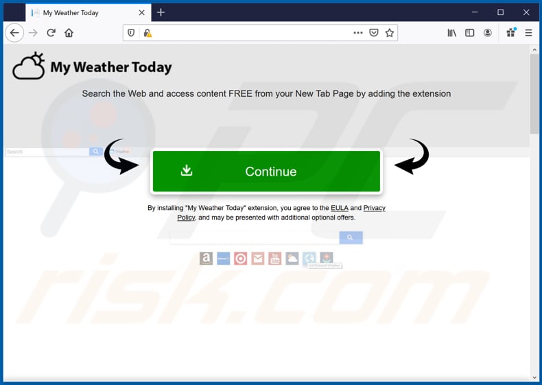 my weather today browser hijacker download page
