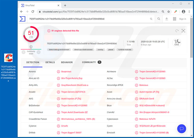  njRat Lime Edition in VirusTotal