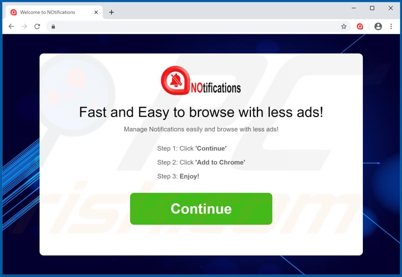 notifications manager browser hijacker download page