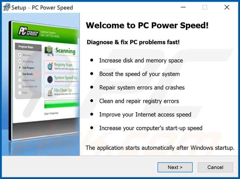 PC Power Speed PUA installation setup