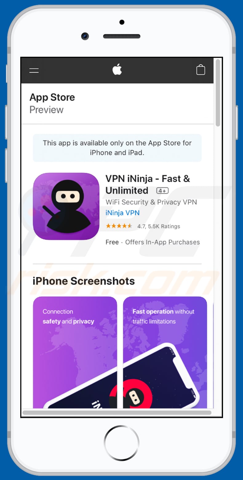 protected-connection.com promoted application