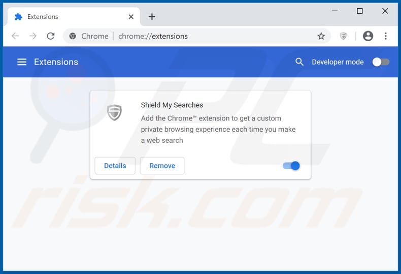Removing search.shieldmysearches.com related Google Chrome extensions