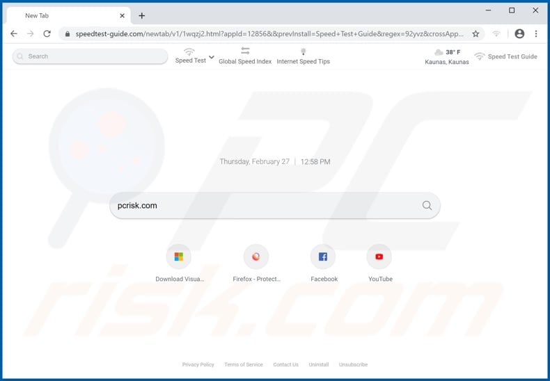 speedtest-guide.com browser hijacker