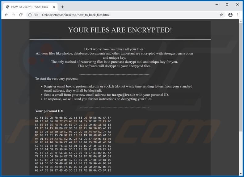 Taargo decrypt instructions (how_to_back_files.html)