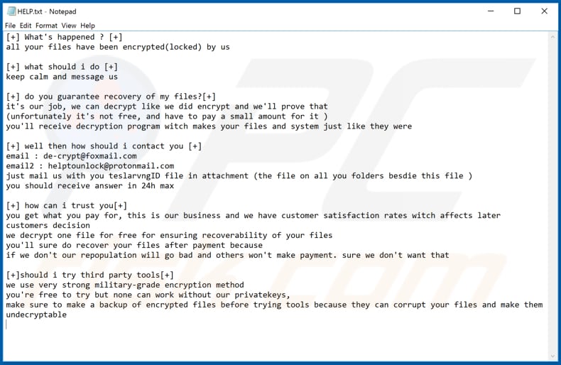 Teslarvng decrypt instructions (HELP.txt)