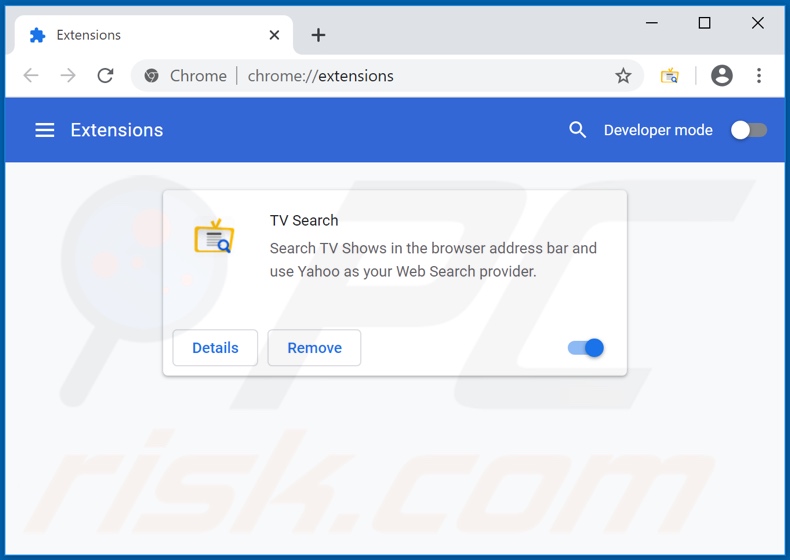 Removing services.gettvsearch-svc.org related Google Chrome extensions