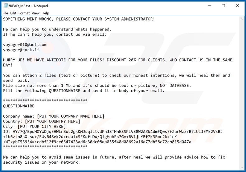 Voyager decrypt instructions (!READ_ME.txt)