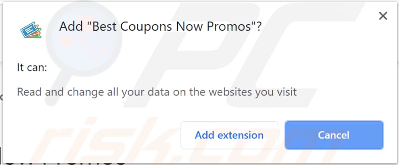 best coupons now promos adware asks for a permission to be installed