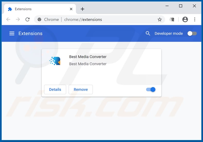 Removing Best Media Converter ads from Google Chrome step 2