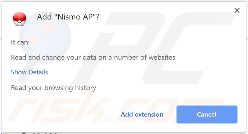 Nismo AP asks for a permission to be installed