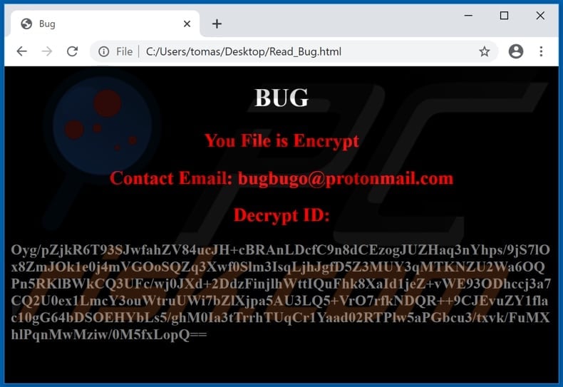 Bug decrypt instructions (Read_Bug.html)