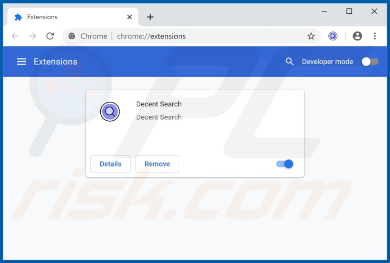 Removing somedecentsearch.com related Google Chrome extensions