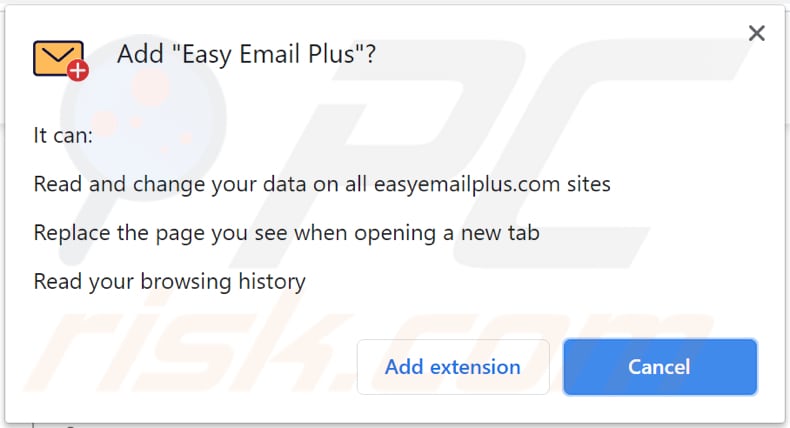 easy email plus browser hijacker permission