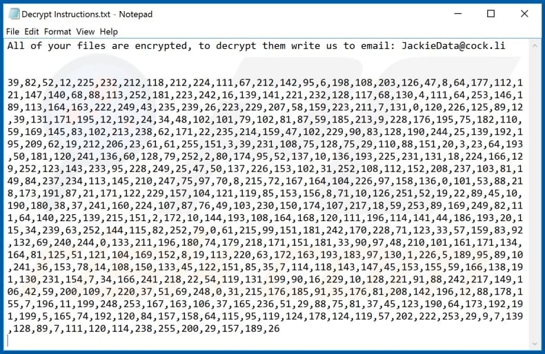 encS decrypt instructions (Decrypt Instructions.txt)