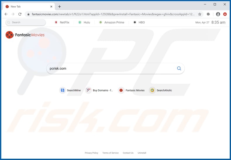 fantasicmovies.com browser hijacker