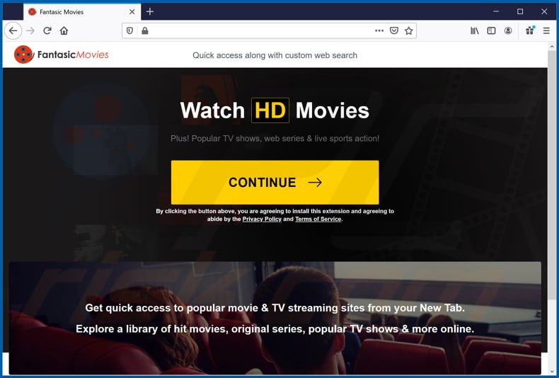 fantasic movies browser hijacker promoter firefox