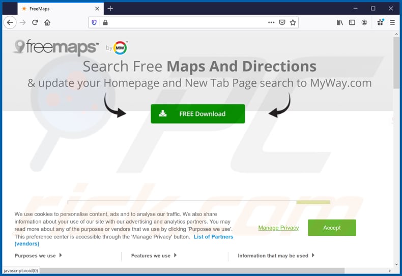 freemaps toolbar promoter firefox