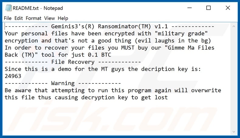 Geminis decrypt instructions (README.txt)