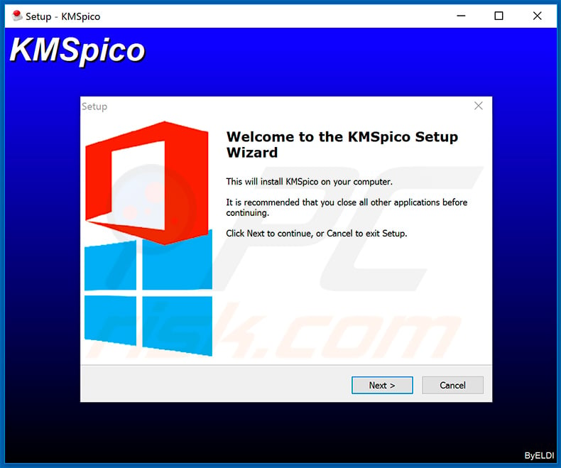 Malicious KMSPico installer setup