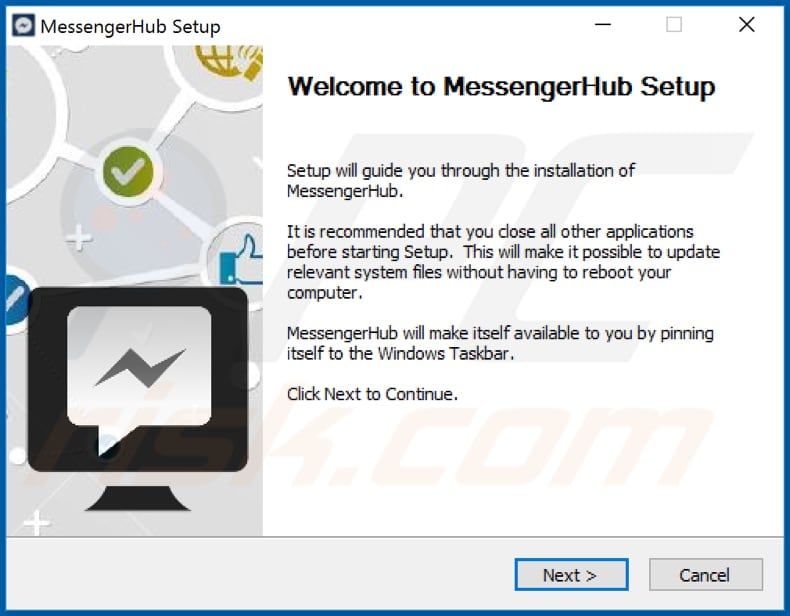 messengerhub adware installer
