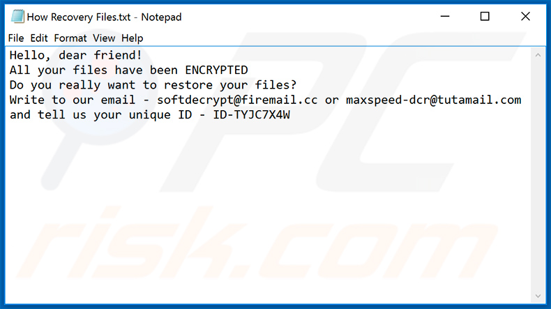 no_more_ransom ransomware text file - How Recovery Files.txt