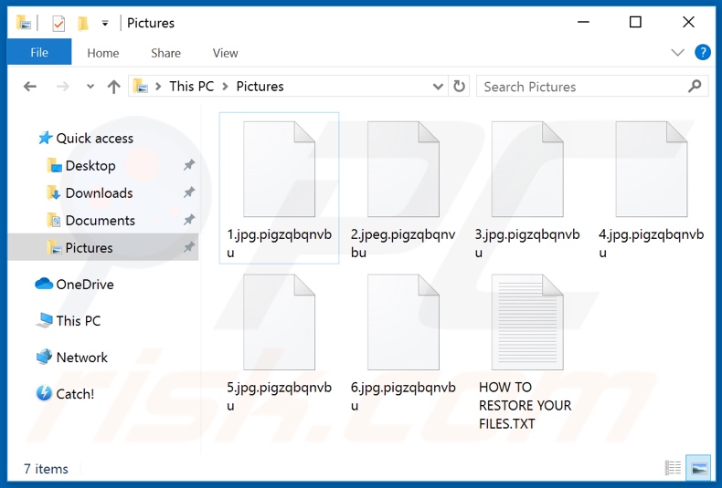 Files encrypted by Pigzqbqnvbu ransomware (.pigzqbqnvbu extension)
