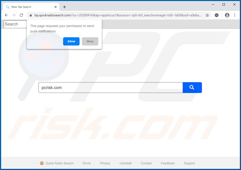 search.quickradiosearch.com browser hijacker
