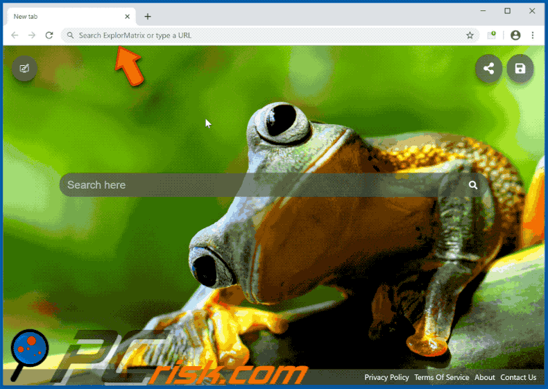 tab recovery browser hijacker displays results by explormatrix.com