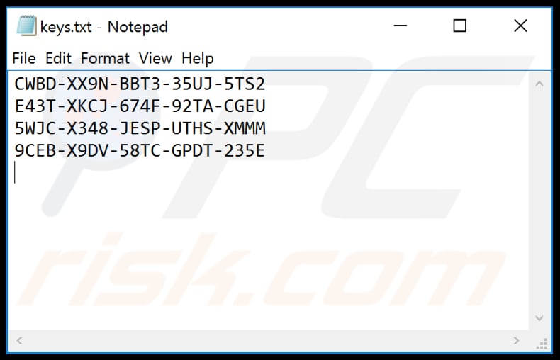 wannacash ncov file displayed once the encryption has started