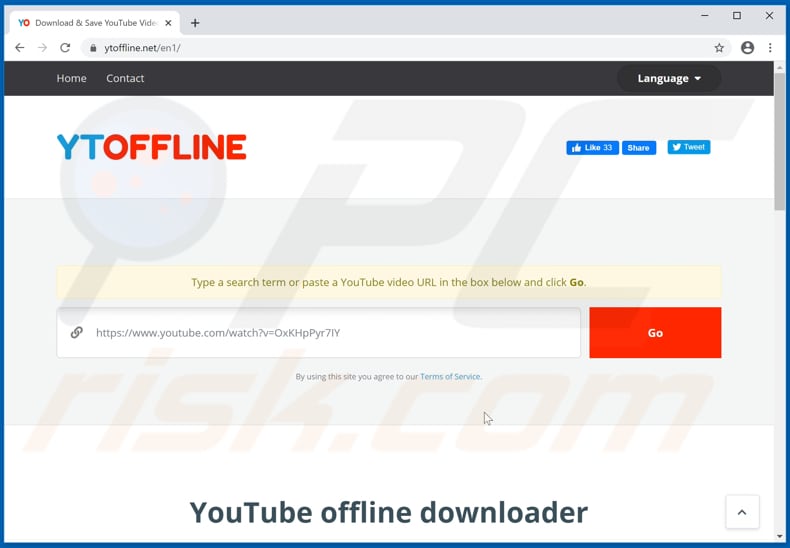 ytoffline[.]net pop-up redirects