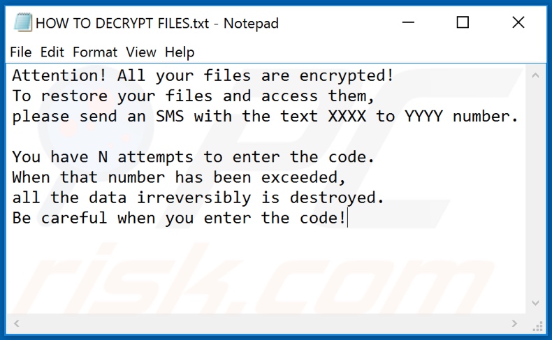 QolkuzNbVcG ransomware text file (HOW TO DECRYPT FILES.txt)
