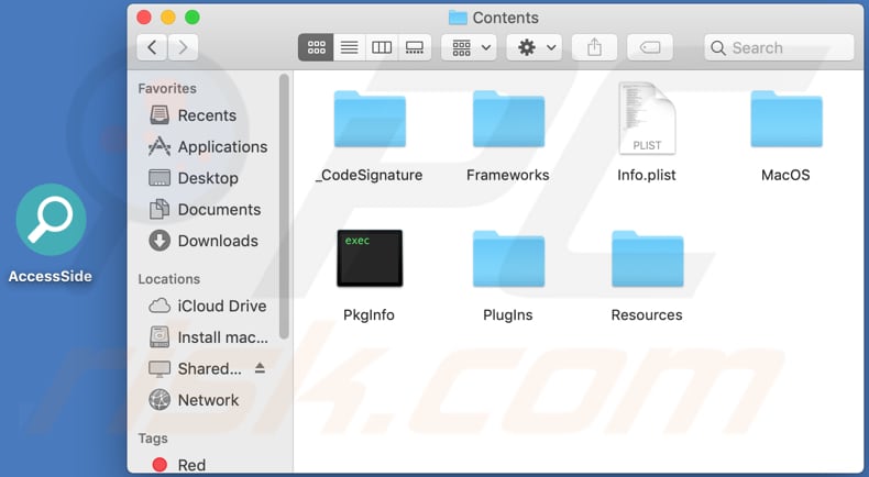 accessside adware installation folder