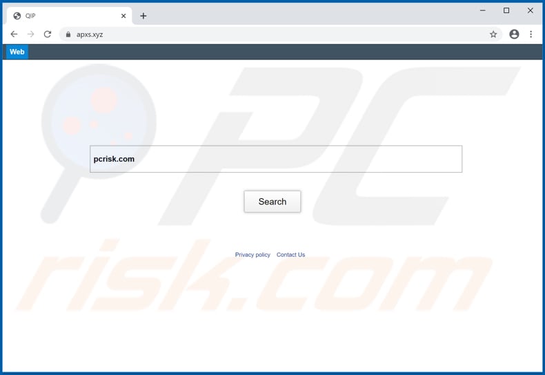 apxs.xyz browser hijacker