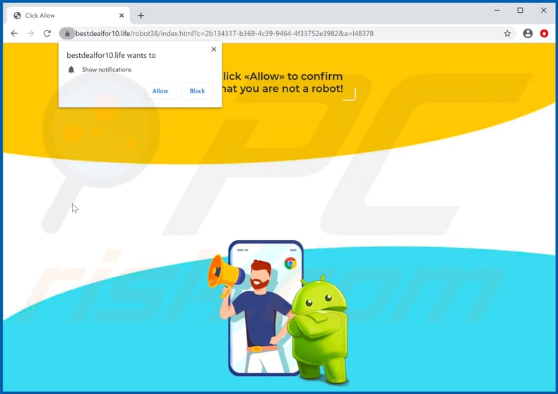 bestdealfor10[.]life pop-up redirects
