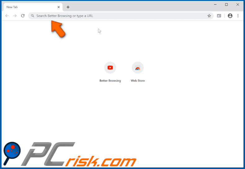 Better Browsing browser hijacker appearance gif