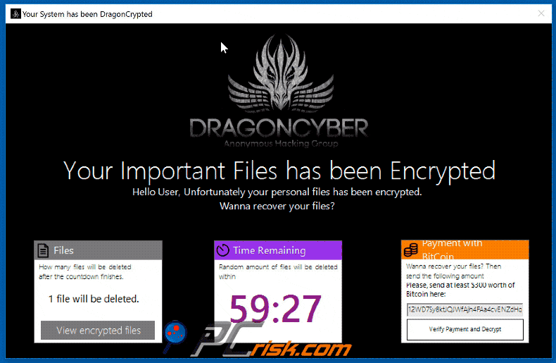 DragonCyber ransomware pop-up gif