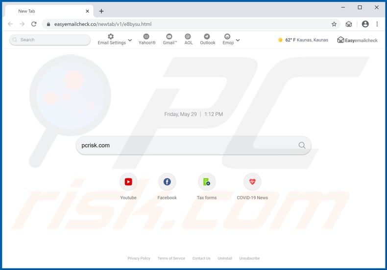 easyemailcheck.co browser hijacker