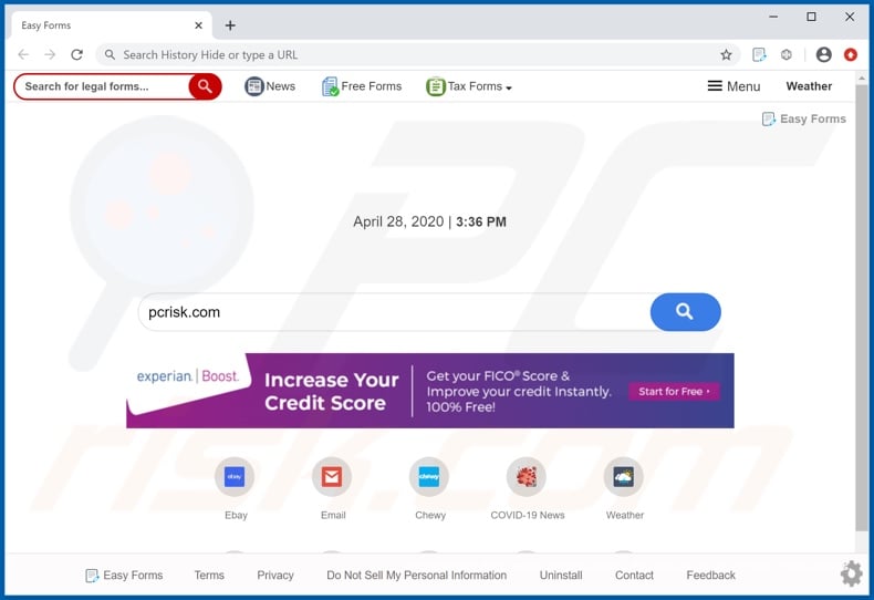 heasyforms.com browser hijacker