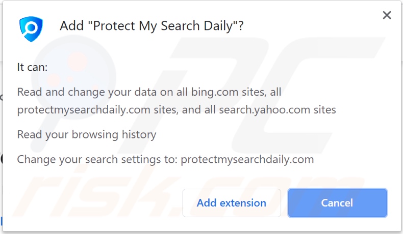 Protect My Search Daily asking for permissions