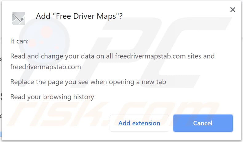 free driver maps browser hijacker asks for a permission to be installed